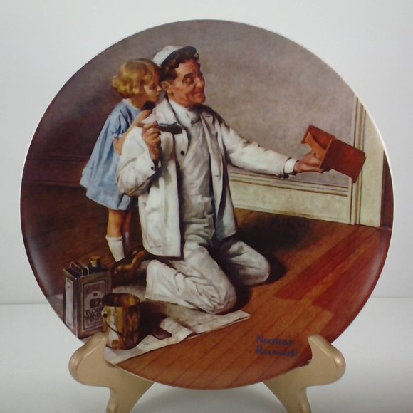 Norman Rockwell "The Painter" Heritage Plate Col. LTD. 1983, 7th Issue#16536 - Picture 1 of 2
